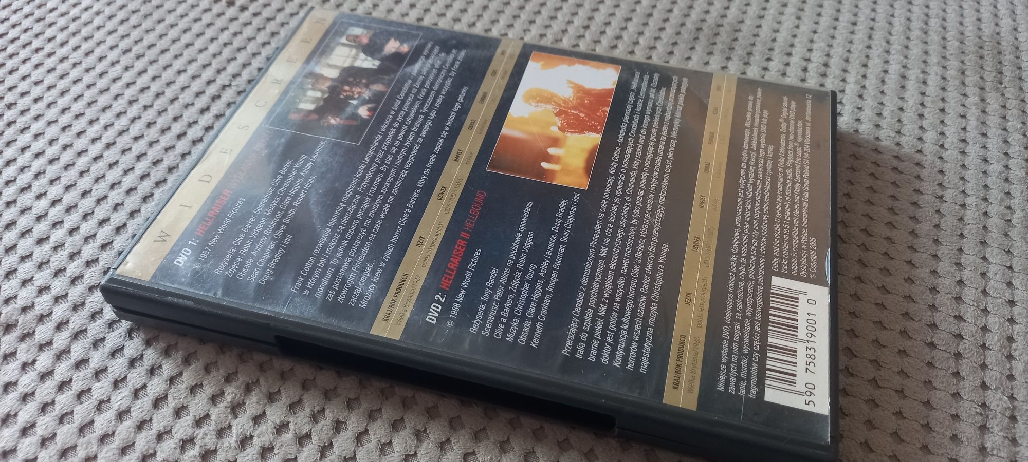 Hellraiser , hellraiser II    dvd lektor