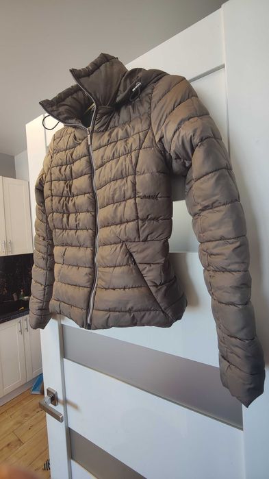 ZARA Как Новый Пуховик 100% Оригинал Куртка Бомбер XS С Капюшоном