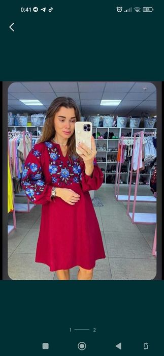 Сукня вишиванка з натурального льону