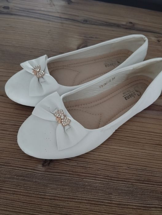 Biale buty dziewczęce 34
