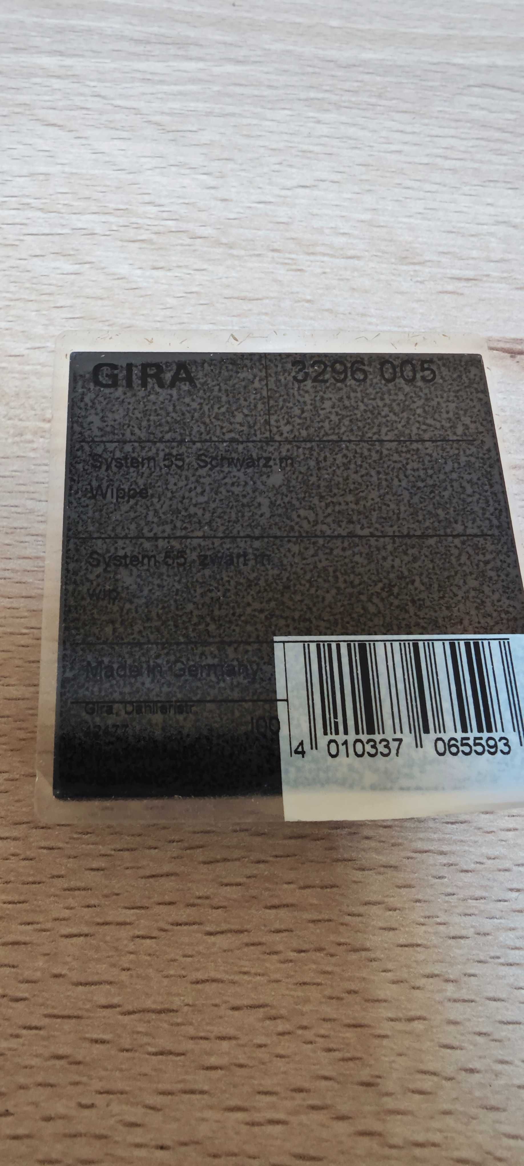 Gira E2 System 55 klawisz czarny pojedynczy 3szt