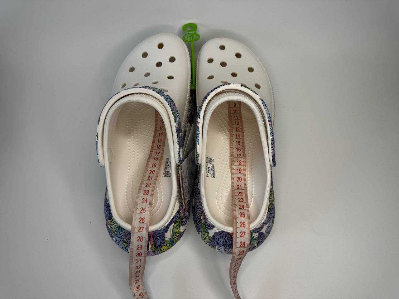 Crocs Classic Crush Buterfly White Крокси W8/38р,W9/39р Уцінка! №10120