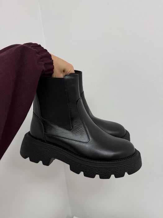 Челсі жіночі з натуральноі шкіри / замші зима Ботинки