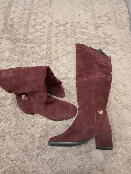 Сапожки високі замша