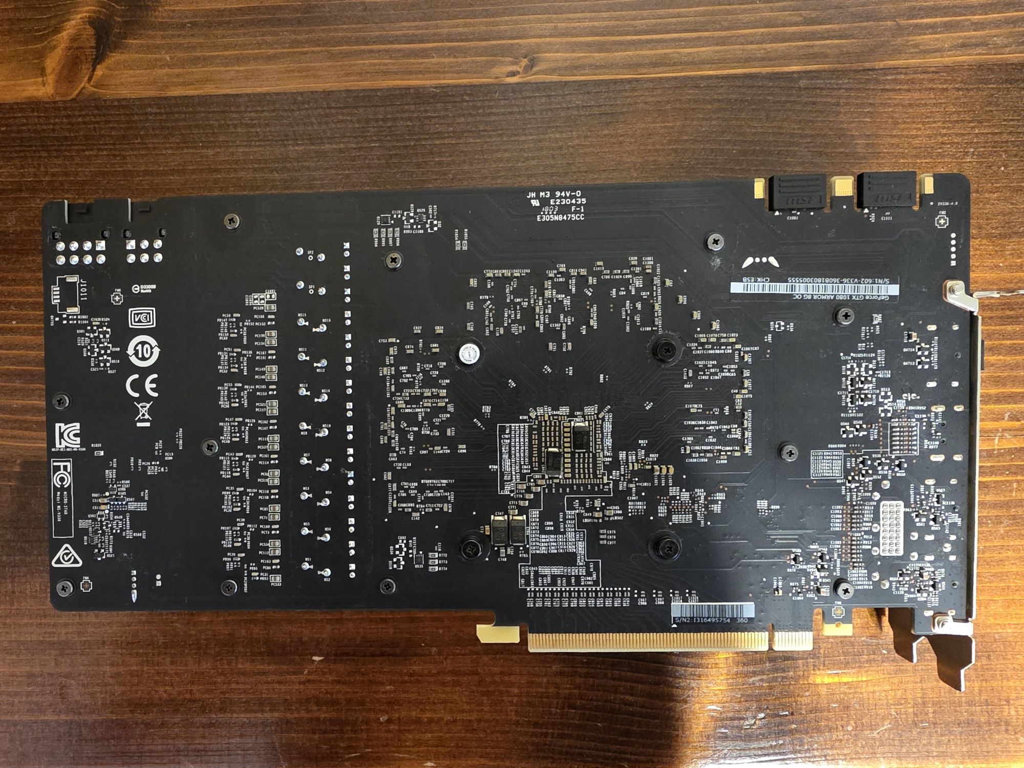 Karta graficzna MSI Geforce GTX 1080 ARMOR 8G OC