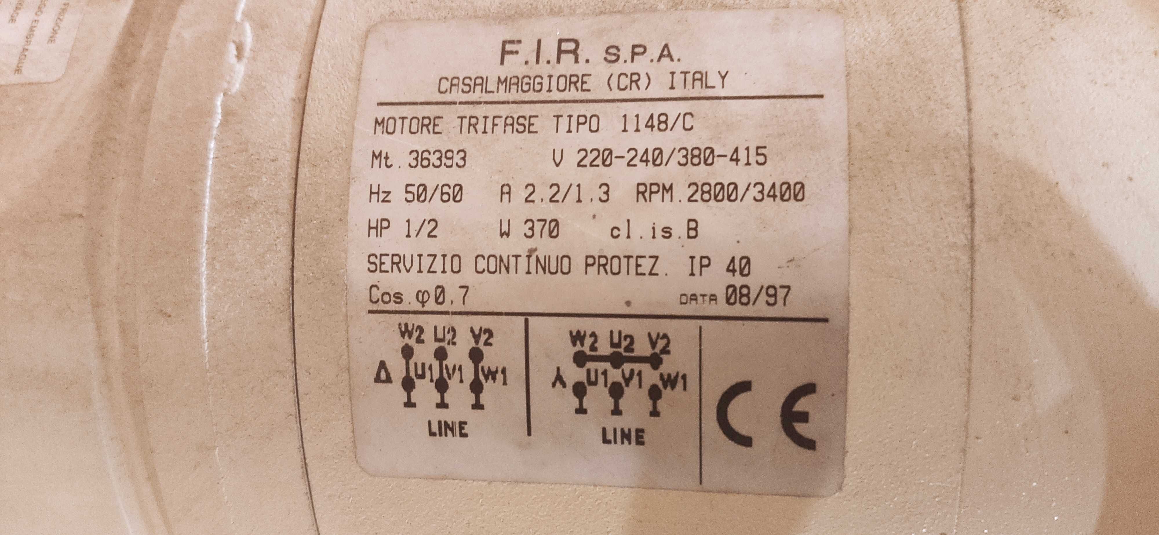 Silnik sprzęgłowy do maszyny do szycia 0,37kW 380V 3F