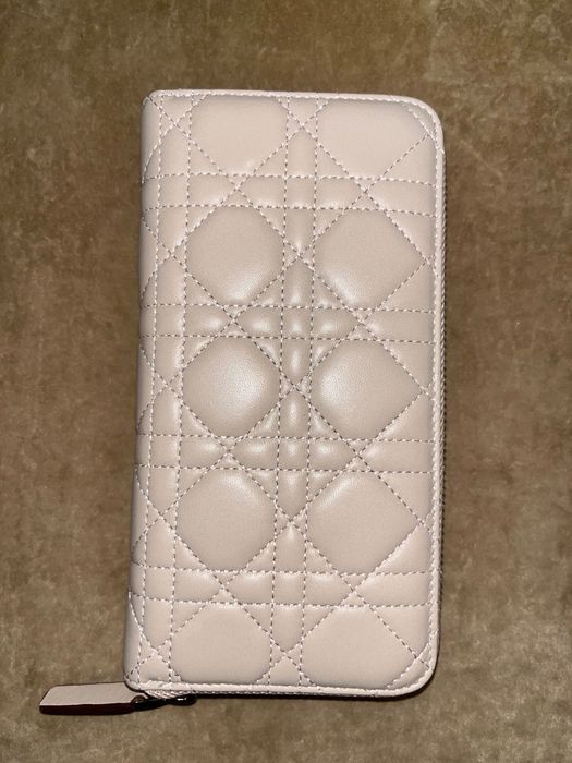 Dior Portfel beżowy skóra