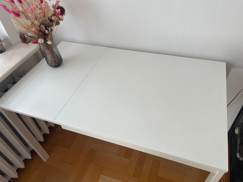Stół kuchenny do jadalni biały rozkładany Ikea