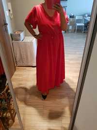 Shein sukienka maxi czerwona r 1xl ok 44-46