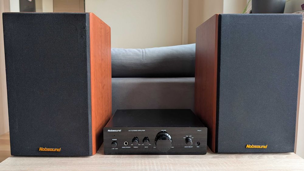 Zestaw stereo Nobsound: kolumny NS-2000 + wzmacniacz PM1