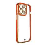 Fashion Case etui do iPhone 13 Pro Max żelowy pokrowiec ze złotą ramką