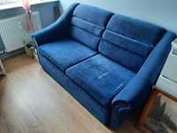 Sofa rozkładana niebieska, kanapa.