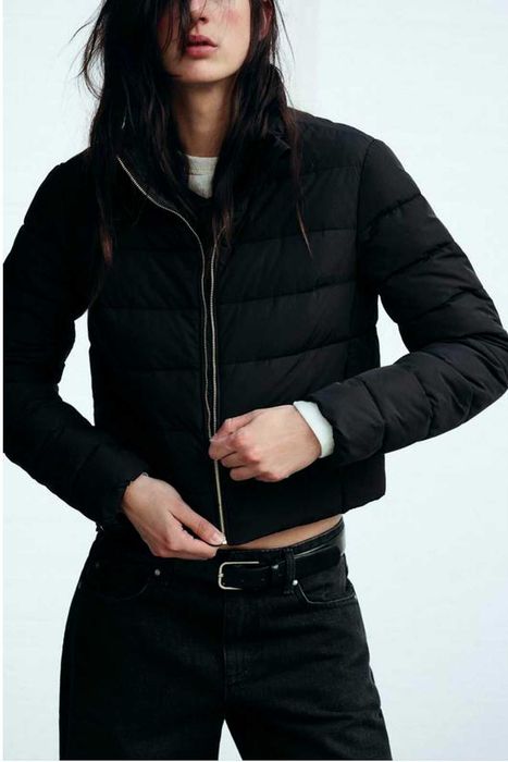 Куртка пуффер S Zara осінь зима водовідштовхувальна жіноча нова колекц