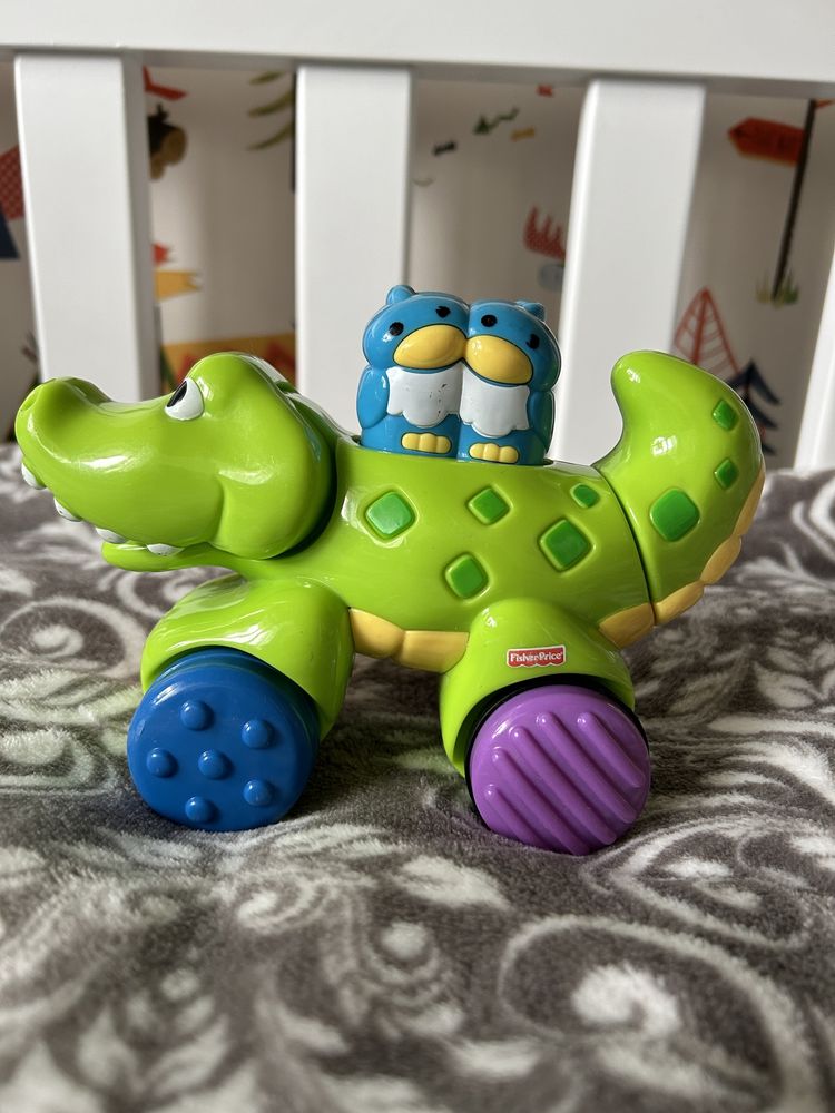 Набір іграшок Fisher-price (крокодил каталка та слон)