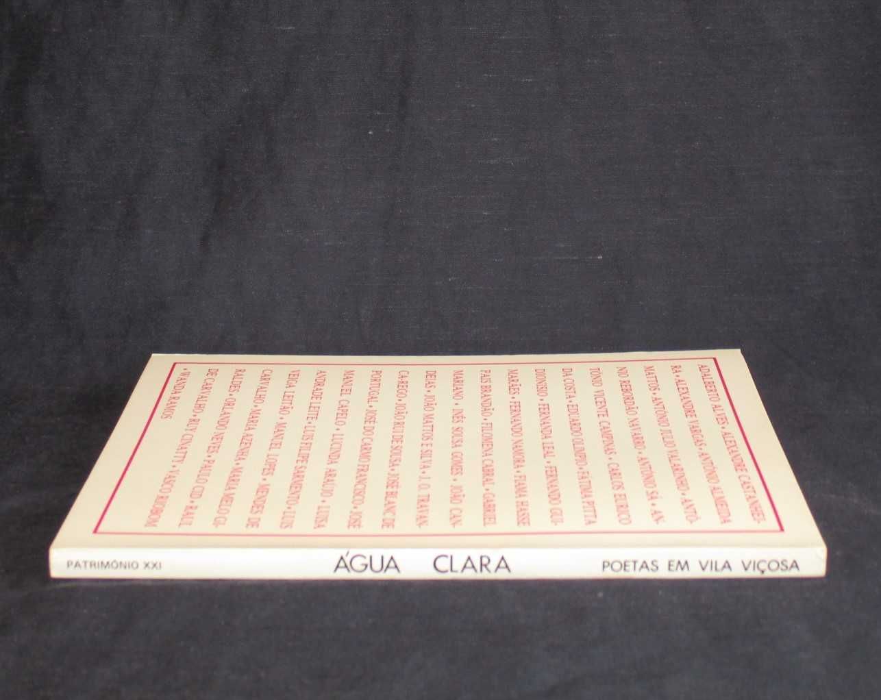 Livro Água Clara Poetas em Vila Viçosa