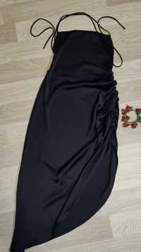 Шелковое платье черное