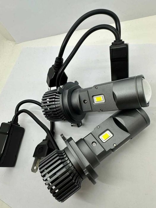 Светодиодные линзованные лампы H4 mini лед линзы 110W 6000K led (2шт)