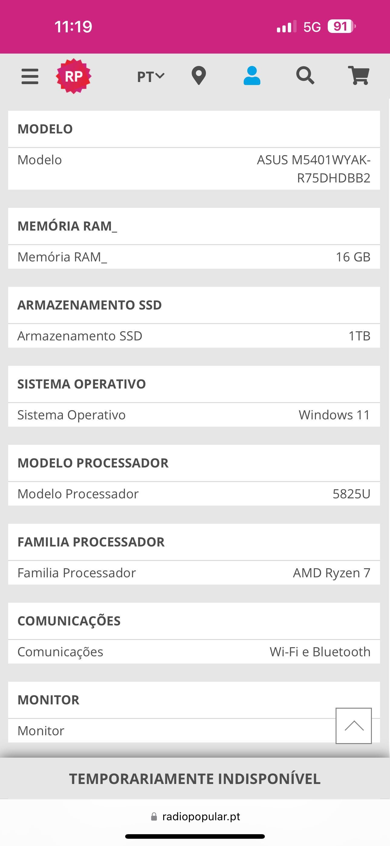 PC all in one ASUS Zen AiO (topo de gama)