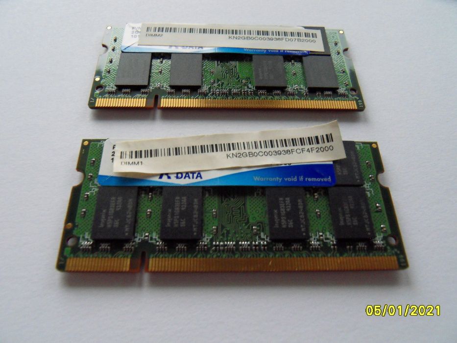 Pamięci SO-DIMM PC2-6400, 2GB, A-Data do laptopa