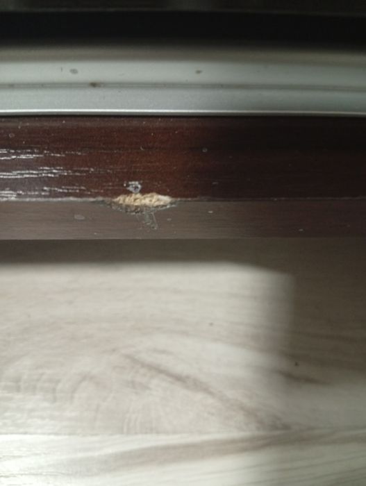 Zestaw mebli szafa  przesuwna komoda brąz beż połysk