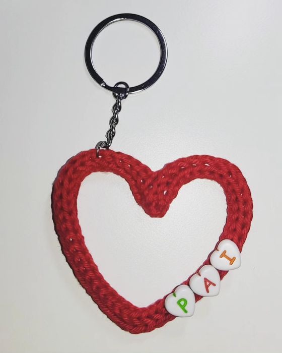 Porta-chaves em tricotin