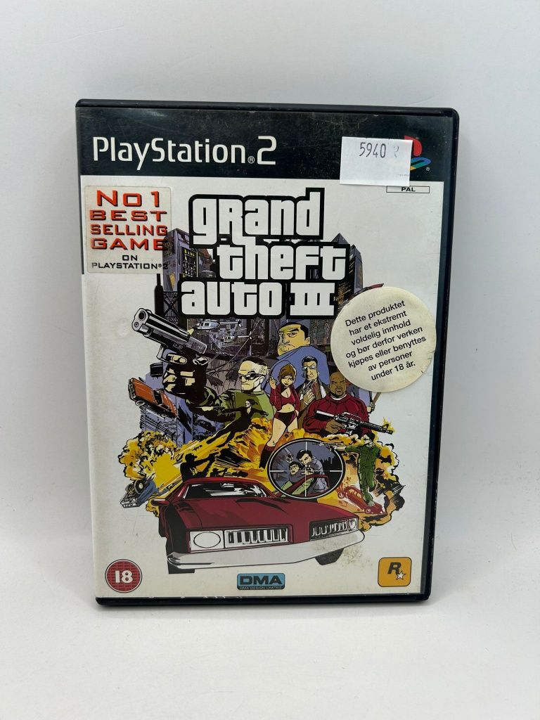 Gta III Komplet z Mapą Ps2 nr 5940