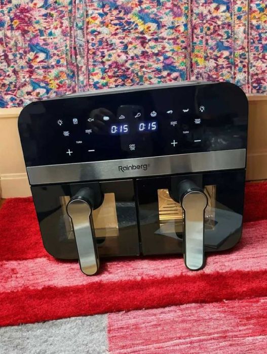 Аерогриль електричний фритюрниця з двома контейнерами 13л