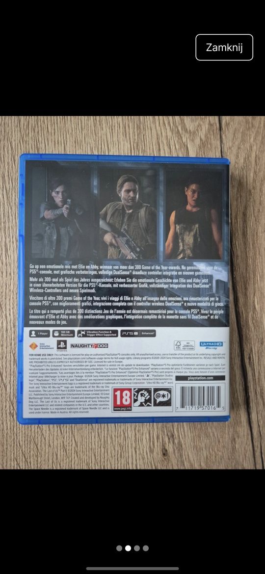 Gra The Last of Us 2 II Remastered PS4 PS5