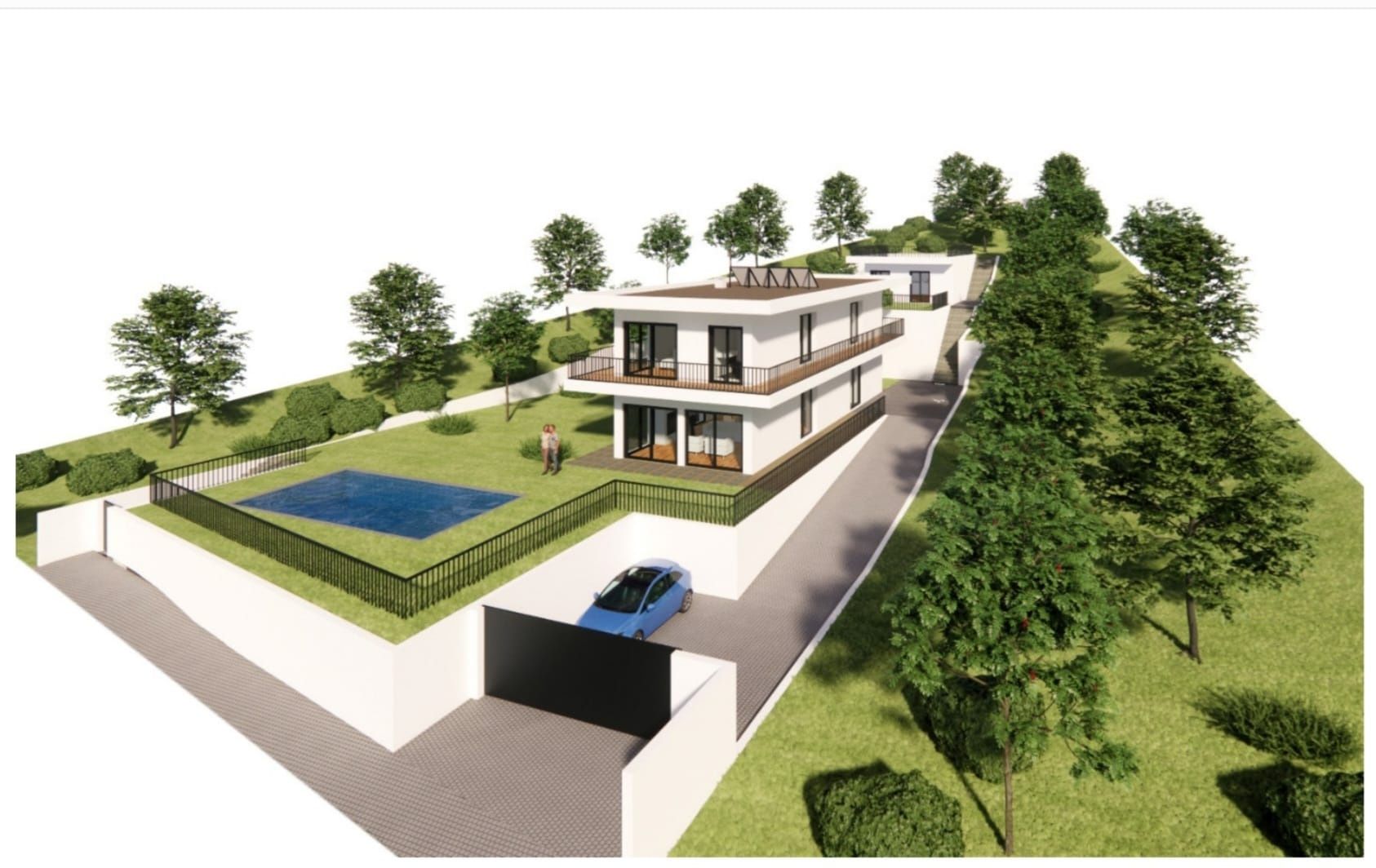 Projecto aprovado para Moradia Lago Azul - Castelo do Bode - com acess