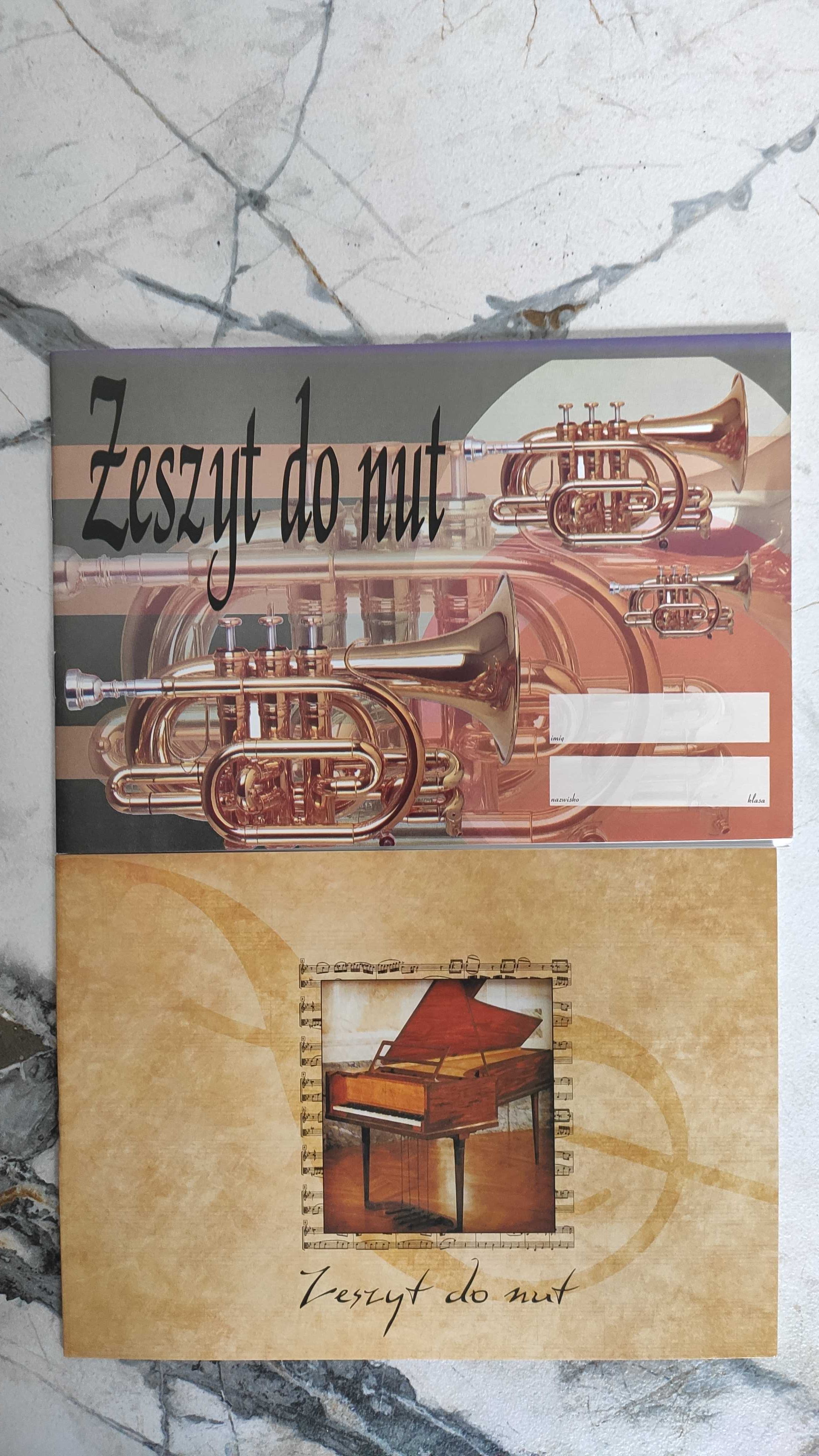 Dwa zeszyty do nut, nutowe A5