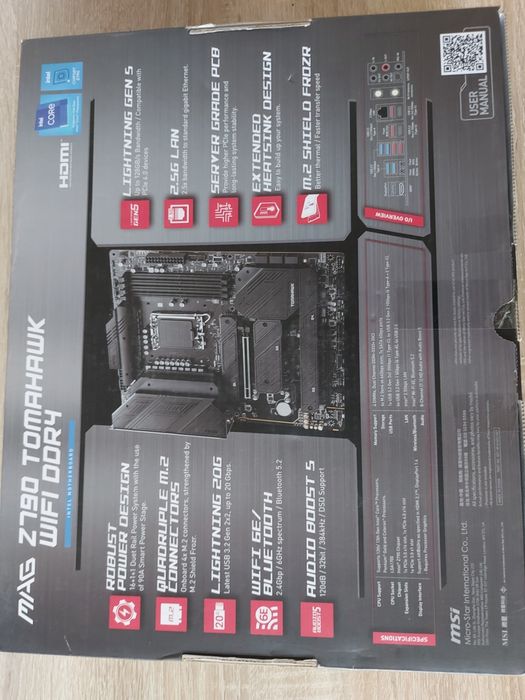Sprzedam nową płytę główną model MSI MAG Z790 Tomahawk WiFi DDR4