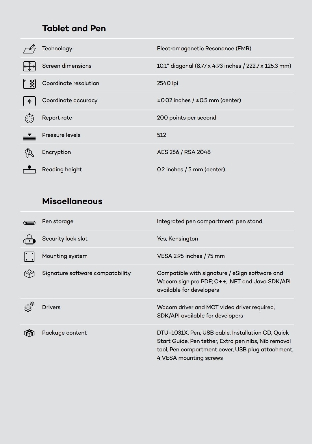 Графічний планшет Wacom Dtu-1031x