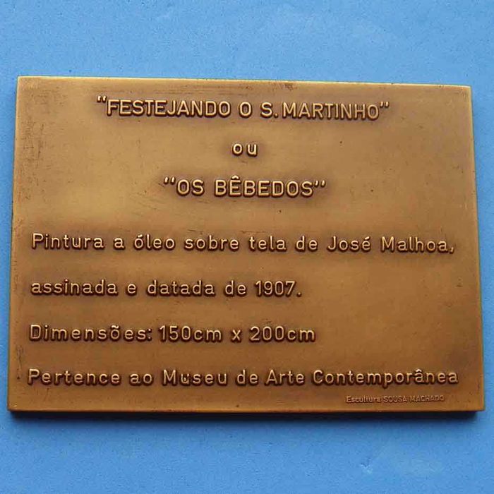 MEDALHA EM BRONZE de SOUSA MACHADO - José Malhoa Os Bêbedos
