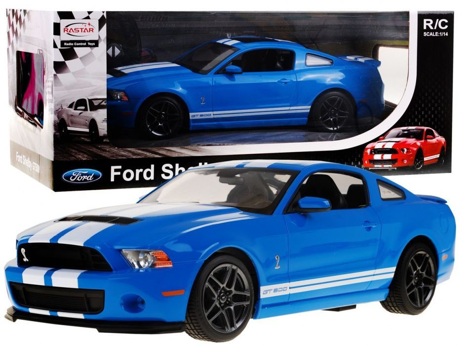 Ford Shelby Mustang Gt500 Niebieski Rastar Model 1:14 Zdalnie Sterowan