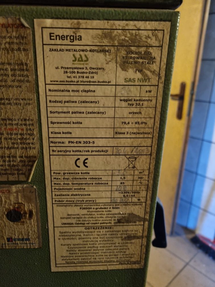 Kocioł SAS NWT 36 KW