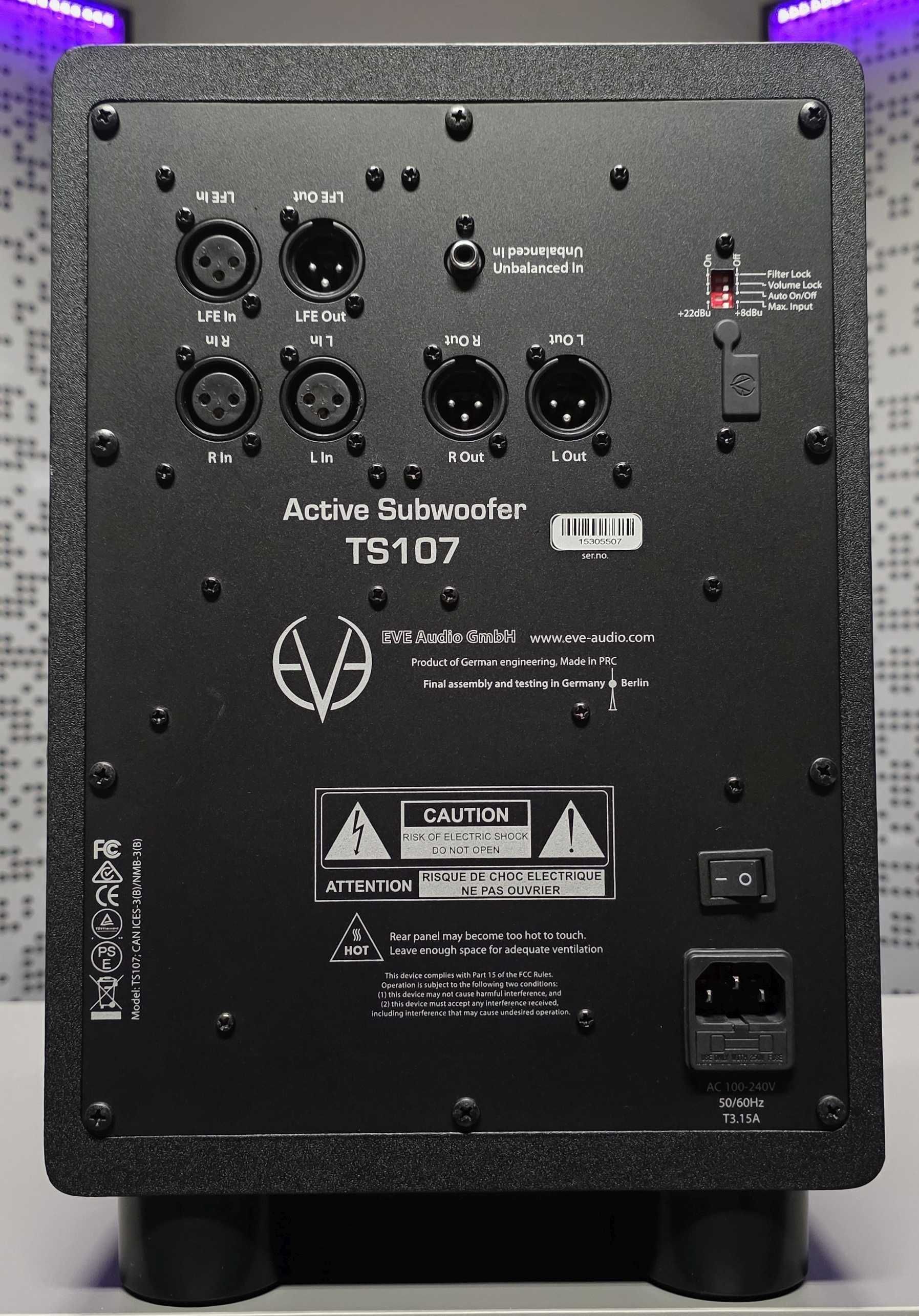 Subwoofer monitor studyjny EVE Audio TS107