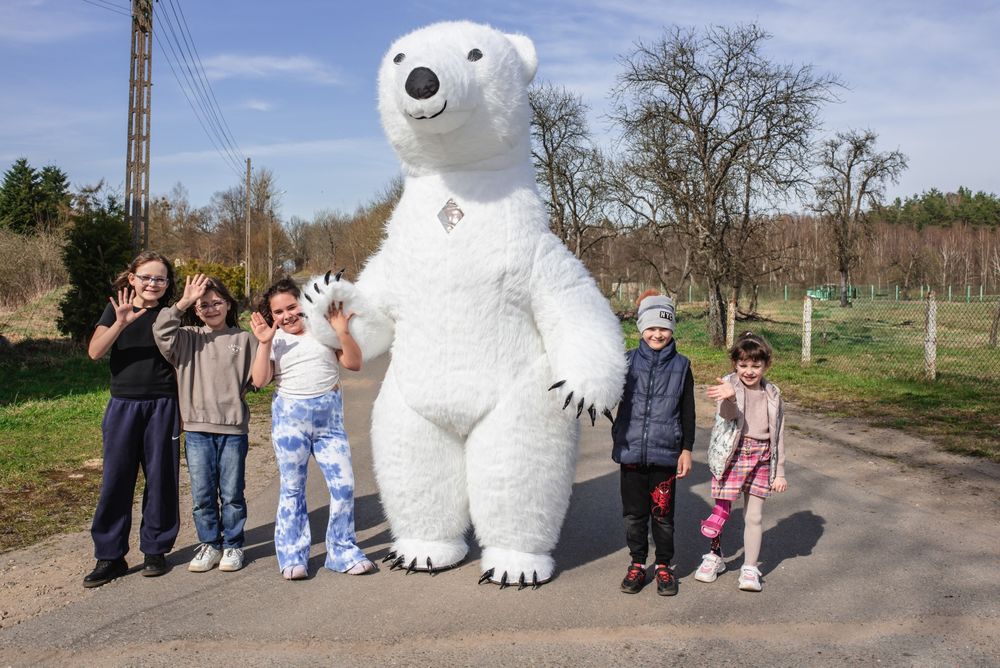 Duzy Biały Miś "MIŚ RYŚ"