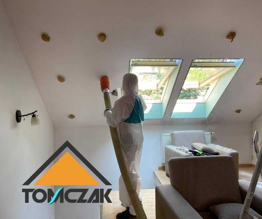 Celuloza Wełna Mineralna Granulat Stropy Dachy Poddasza Ocieplanie