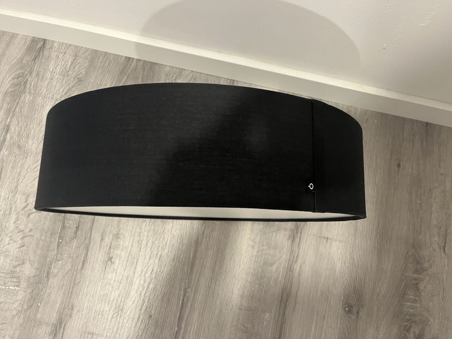 candeeiro de teto qazqa led tambor com tecido