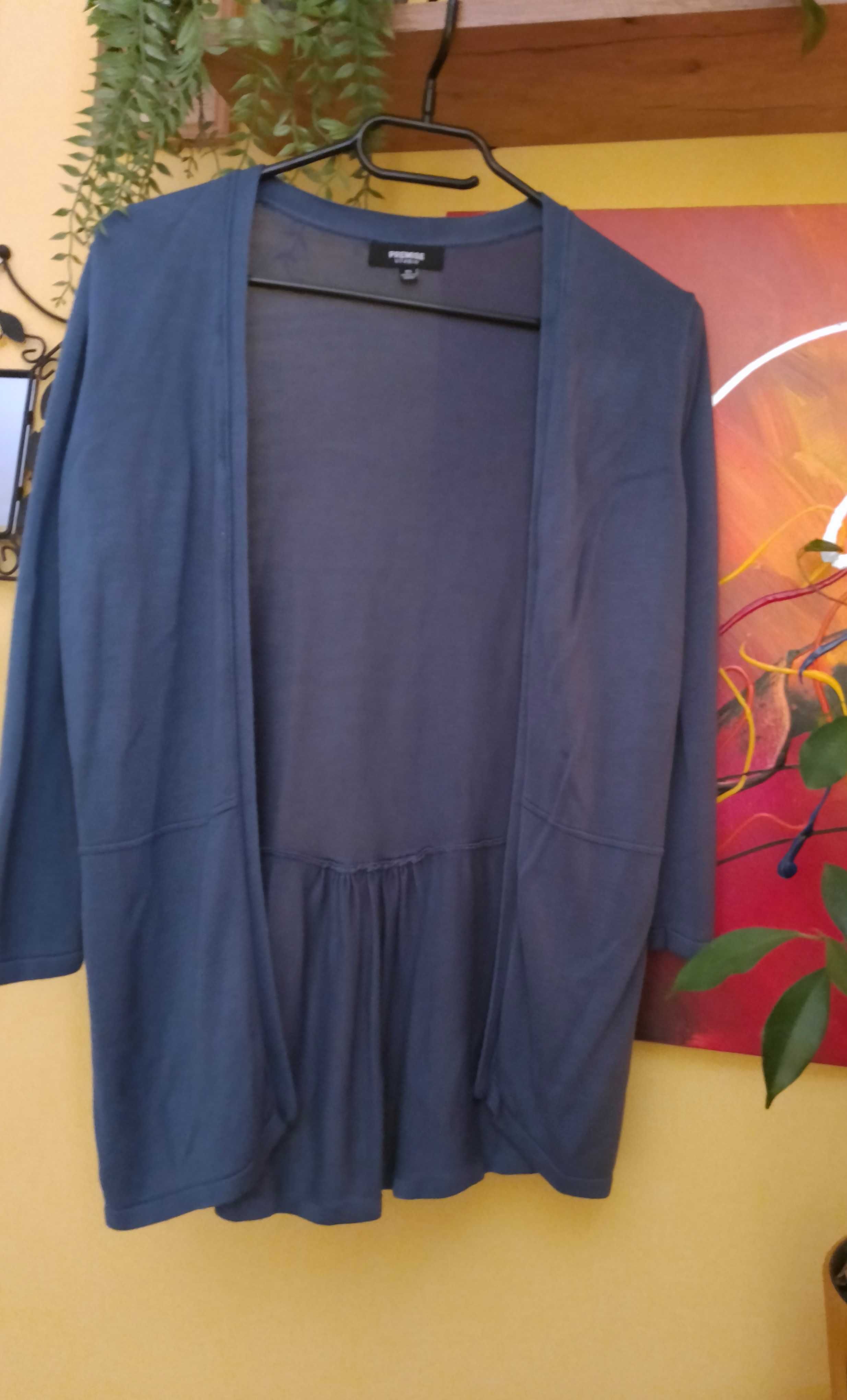 nowy sweter 34/36 XS S kardigan narzutka niebieski