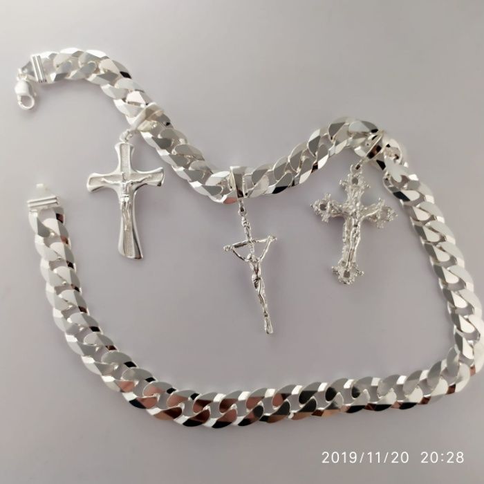 Duży krzyż  7/5 cm. 19 g. masywny męski z dużą zawieszką