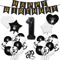 Zestaw balonów foliowych na hel Happy Birthday "1"
