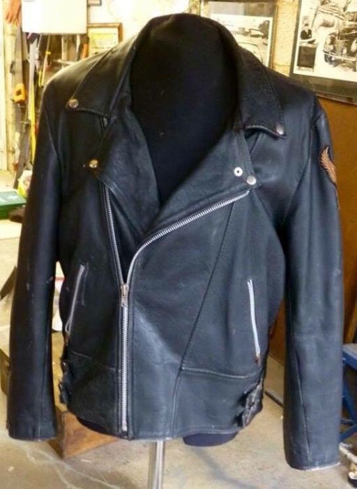Blusão Motard em pele genuína anos 70