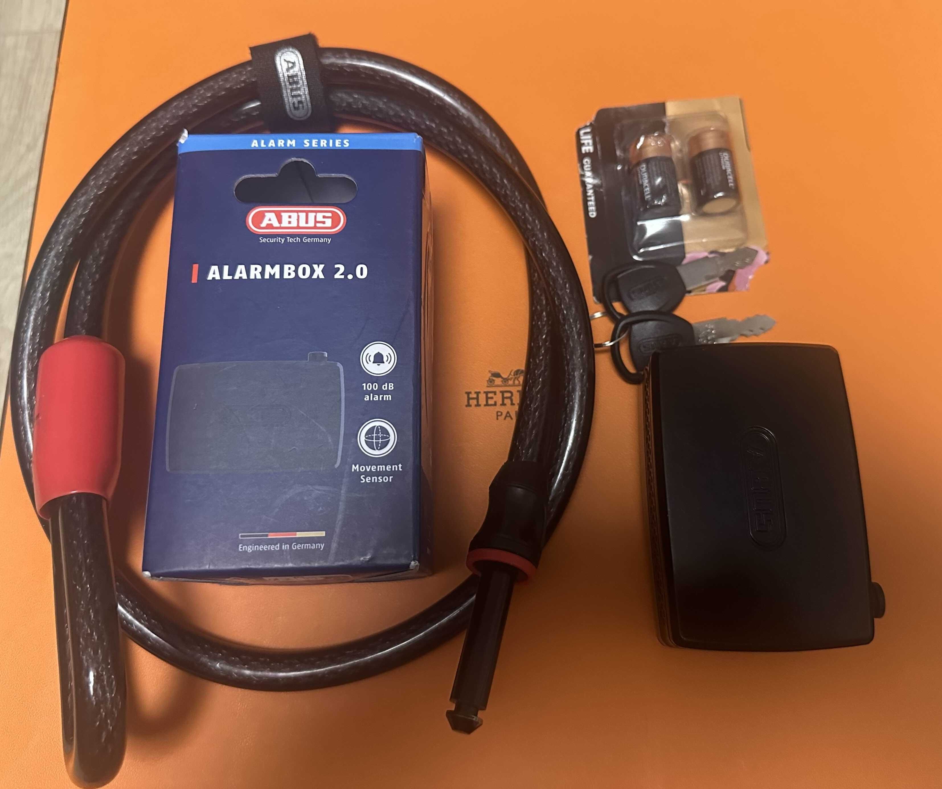 Zabezpieczenie rowerowe ABUS Alarmbox 2.0 BK + linka ACL 12/100