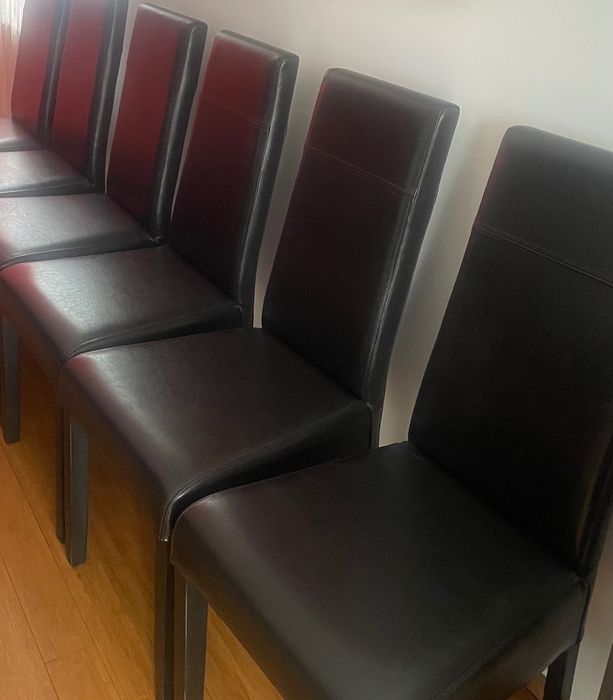 Krzesła skóra naturalna 6 sztuk