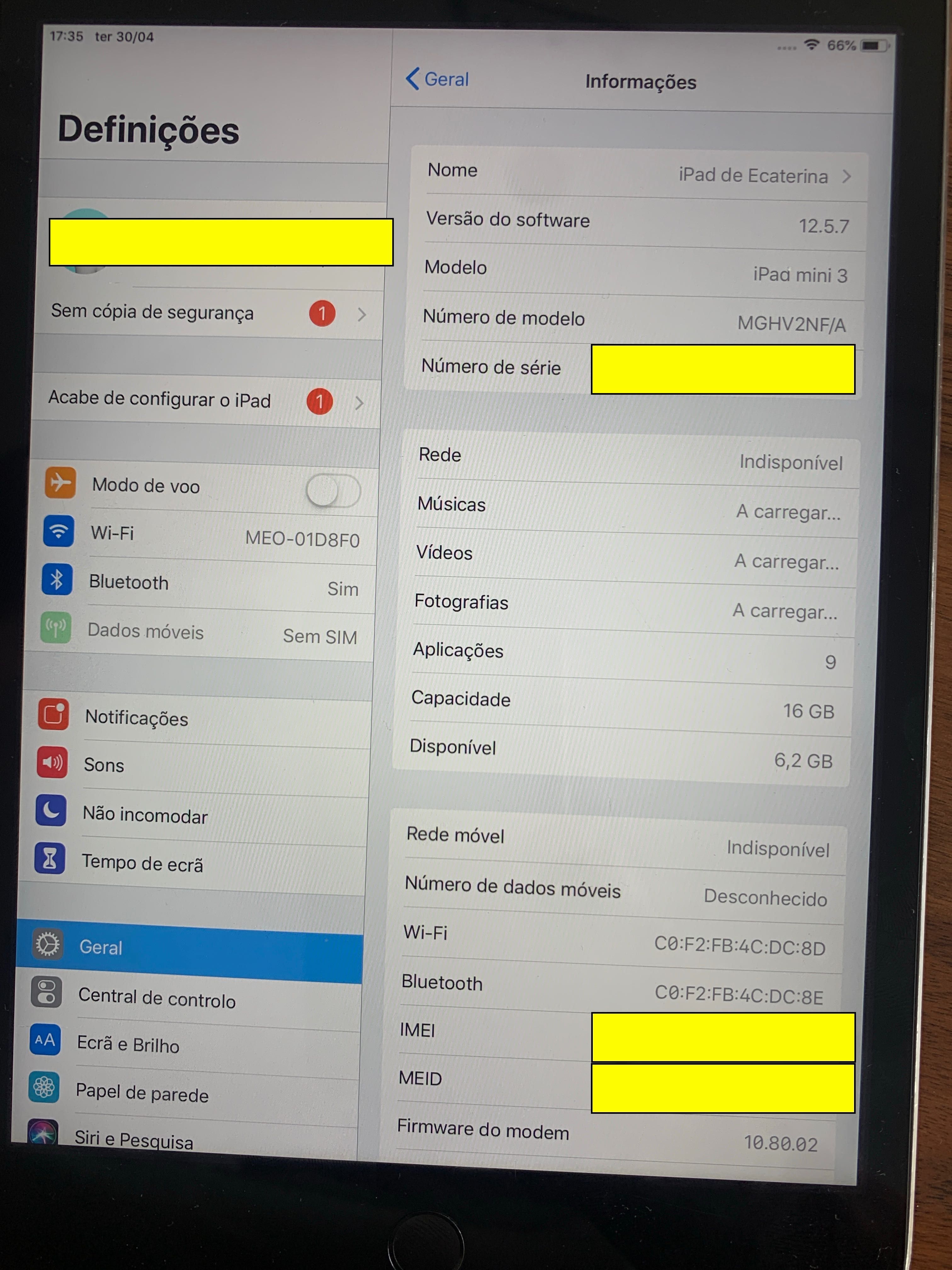 iPad mini 3 c/slot para SIM