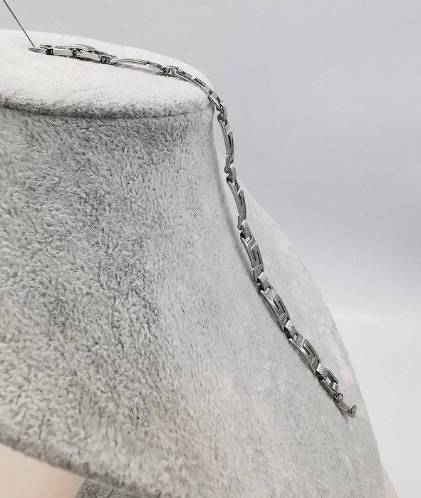 Bransoletka platynowana 18,5-16,5 CM 6 MM grecki wzór