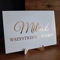 Hymn o miłości zestaw 16 sztuk złoty napis