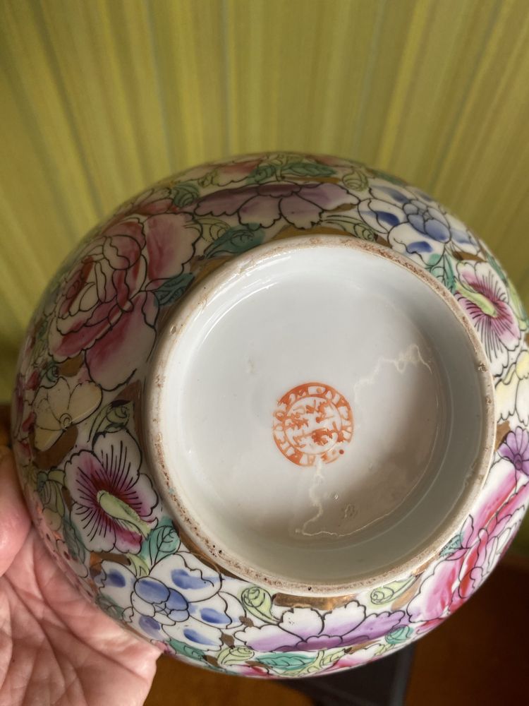 Taças porcelada antiga milfolhas pintada à mão Macau