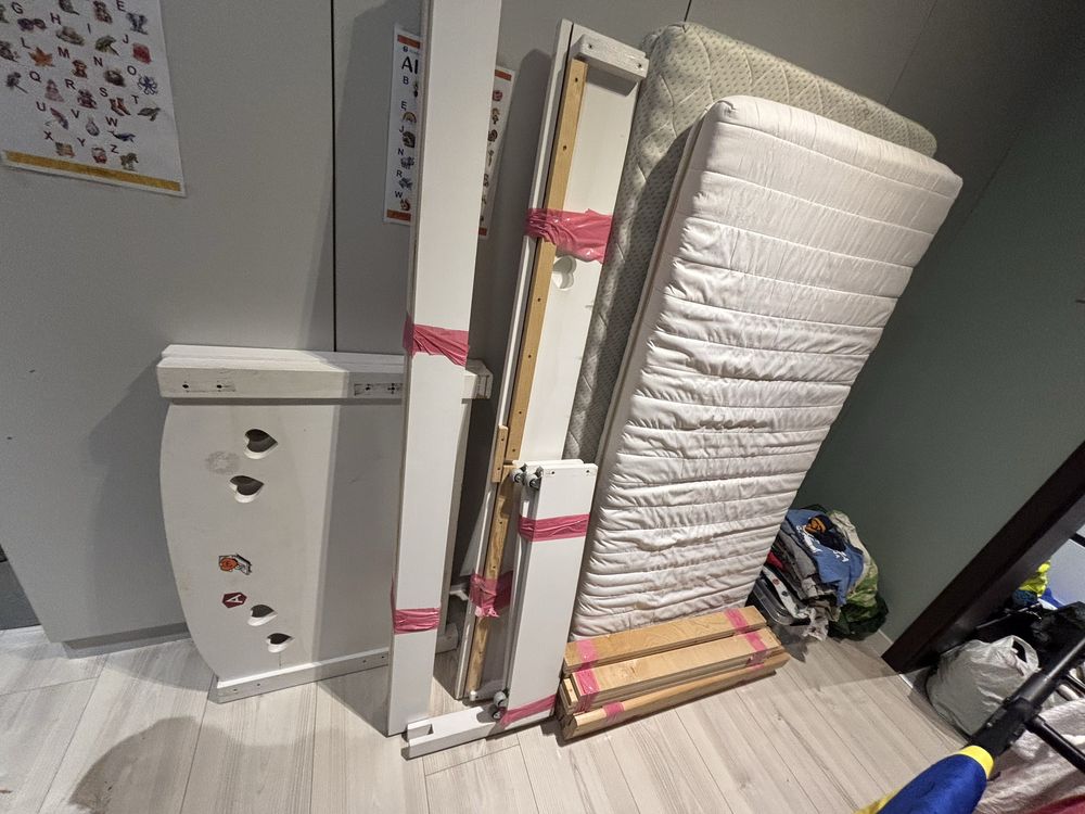 Łóżko dziecięce sosnowe z szuflada 160x80